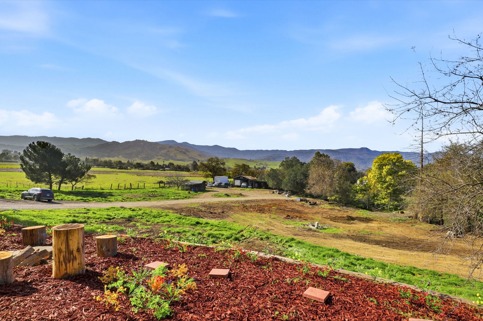 View across the property toward the Santa Teresa hills